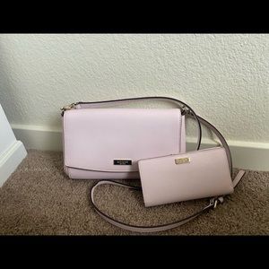Kate Spade Pink Crossbody with matching wallet